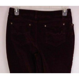 St John's Bay Corduroy Burgandy Bootcut Pants Size 10